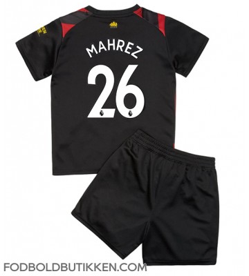 Manchester City Riyad Mahrez #26 Udebanetrøje Børn 2022-23 Kortærmet (+ Korte bukser)